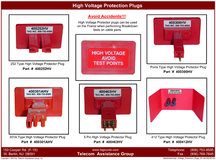 High Voltage Protection Plugs